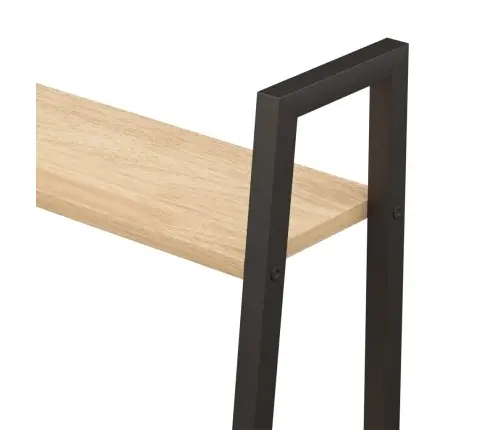 4-Līmeņu Plaukts, Gaiši Brūns Un Melns, 56X35X140 Cm Vidaxl