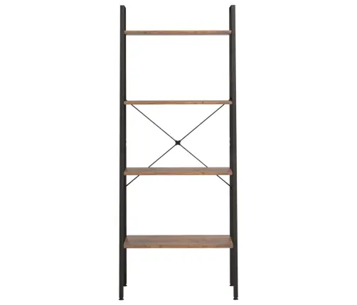 Pastatoma Lentyna, 4 Aukštų, Tamsiai Ruda/Juoda, 56X35X140Cm