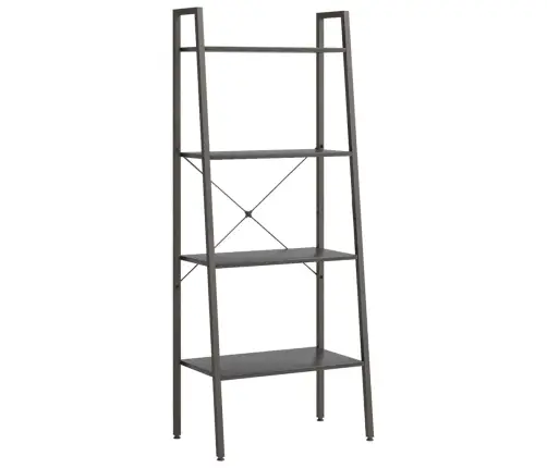 4-Korruseline Riiul, Must, 56X35X140 Cm