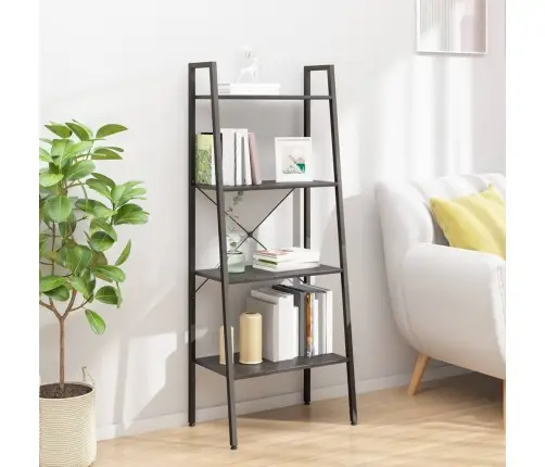 4-Korruseline Riiul, Must, 56X35X140 Cm