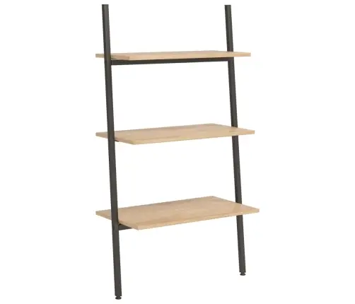 3-Līmeņu Slīps Plaukts, Gaiši Brūns Un Melns, 64X34X116 Cm Vidaxl