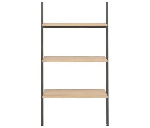 3-Līmeņu Slīps Plaukts, Gaiši Brūns Un Melns, 64X34X116 Cm Vidaxl