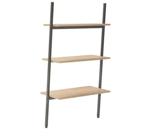 3-Līmeņu Slīps Plaukts, Gaiši Brūns Un Melns, 64X34X116 Cm Vidaxl