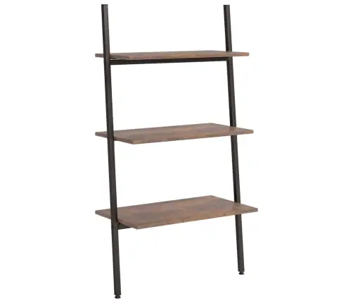 3-Līmeņu Slīps Plaukts, Tumši Brūns Un Melns, 64X34X116 Cm Vidaxl