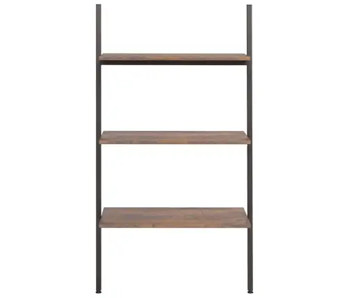 3-Līmeņu Slīps Plaukts, Tumši Brūns Un Melns, 64X34X116 Cm Vidaxl