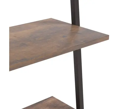 3-Līmeņu Slīps Plaukts, Tumši Brūns Un Melns, 64X34X116 Cm Vidaxl