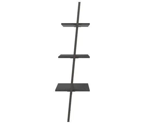 Atremiama Lentyna, 3 Pakopų, Juodos Spalvos, 64X34X116Cm