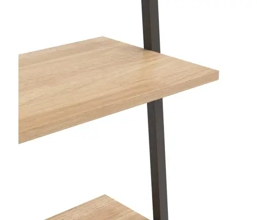 4-Līmeņu Slīps Plaukts, Gaiši Brūns Un Melns, 64X34X150,5 Cm Vidaxl