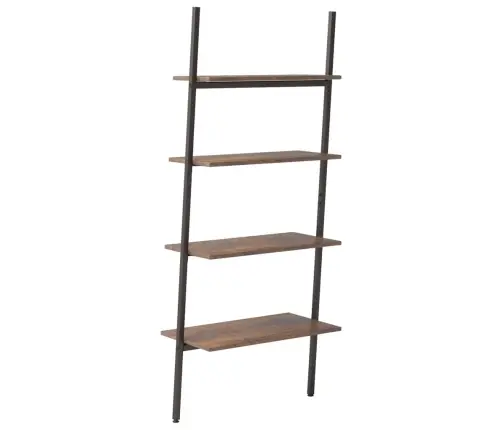 Atremiama Lentyna, 4 Pakopų, Tamsiai Ruda/Juoda, 64X34X150,5Cm