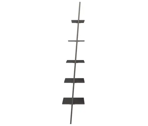 Atremiama Lentyna, 5 Pakopų, Juodos Spalvos, 64X34X185,5Cm