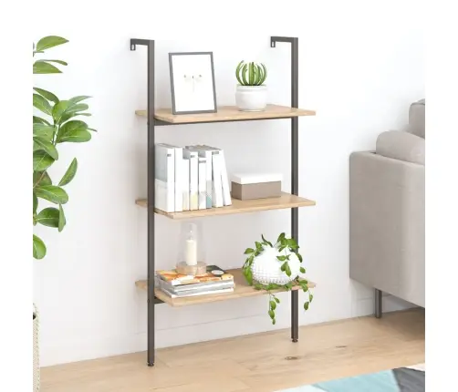 Atremiama Lentyna, 3 Pakopų, Šviesiai Ruda/Juoda, 64X35X120,5Cm