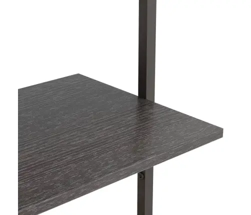 3-Līmeņu Slīps Plaukts, Melns, 64X35X120,5 Cm Vidaxl