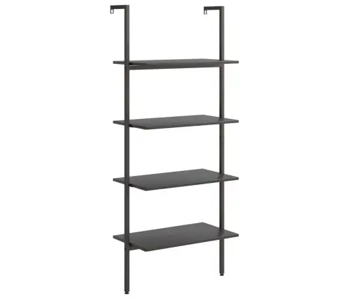 4-Līmeņu Slīps Plaukts, Melns, 64X35X152,5 Cm Vidaxl