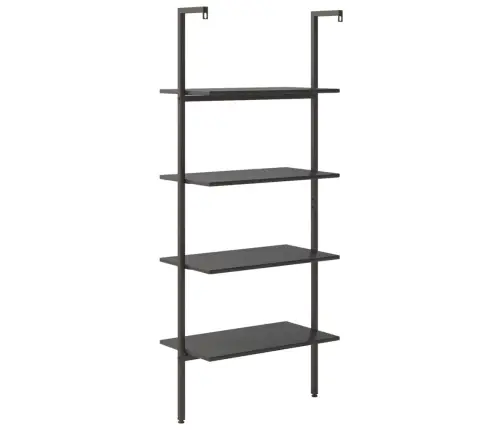 4-Līmeņu Slīps Plaukts, Melns, 64X35X152,5 Cm Vidaxl