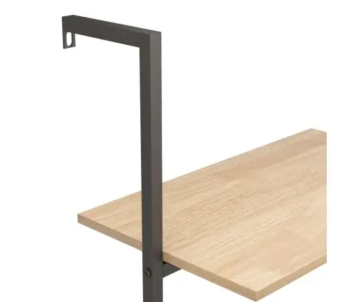 5-Līmeņu Slīps Plaukts, Gaiši Brūns Un Melns, 64X35X185 Cm Vidaxl