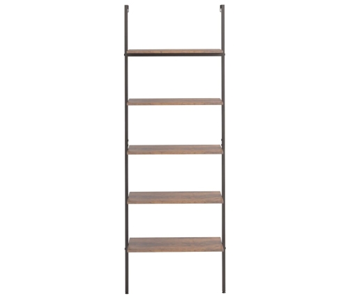 5-Līmeņu Slīps Plaukts, Tumši Brūns Un Melns, 64X35X185 Cm Vidaxl
