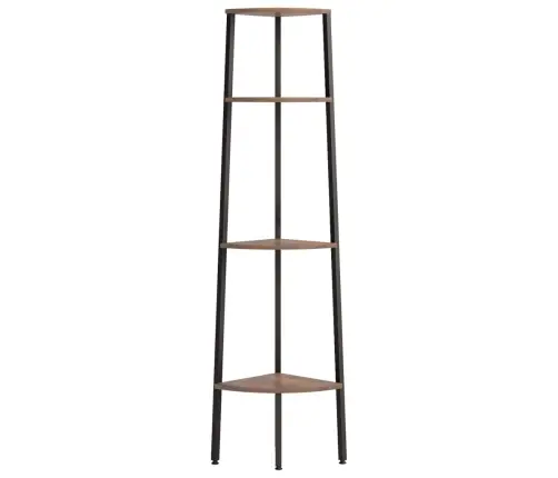 4-Korruseline Nurgariiul, Tumepruun Ja Must, 45,5 X 31,5 X 150 Cm