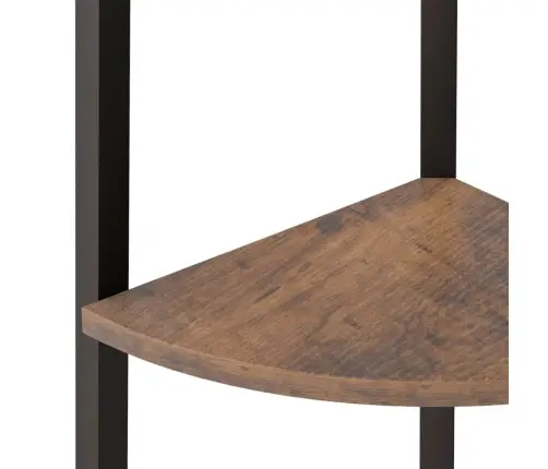 4-Korruseline Nurgariiul, Tumepruun Ja Must, 45,5 X 31,5 X 150 Cm