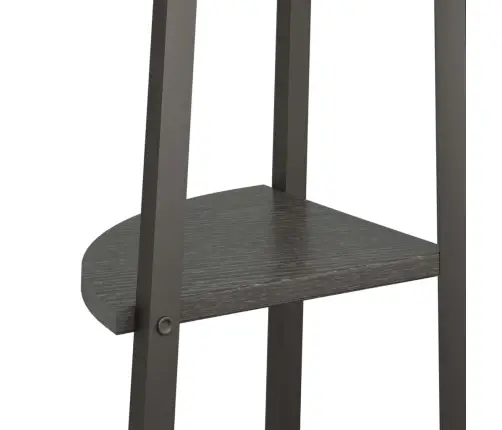 4 Līmeņu Stūra Plaukts, 45,5X31,5X150 Cm, Melns Vidaxl