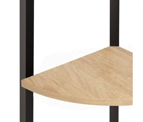 Kampinė Lentyna, 5 Pakopų, Šviesiai Ruda/Juoda, 45,5X31,5X180Cm