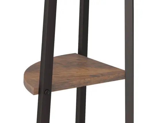 5 Līmeņu Stūra Plaukts, Tumši Brūns, Melns, 45,5X31,5X180 Cm Vidaxl