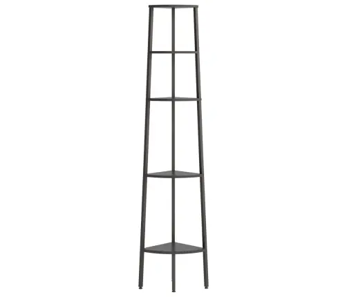 5 Līmeņu Stūra Plaukts, 45,5X31,5X180, Melns Vidaxl