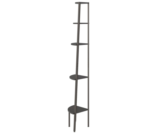 5 Līmeņu Stūra Plaukts, 45,5X31,5X180, Melns Vidaxl