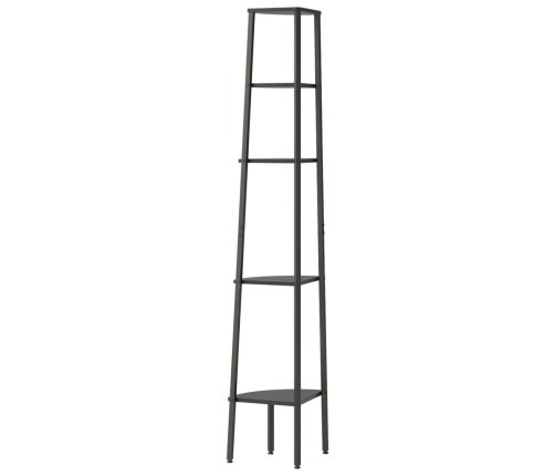 5 Līmeņu Stūra Plaukts, 45,5X31,5X180, Melns Vidaxl