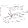 Reguliuojamas Darbastalis, 60X40X(13–41,5)cm Plienas/Mediena
