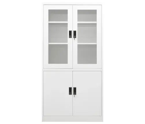 Biroja Skapis, 90X40X180 Cm, Balts, Tērauds Vidaxl