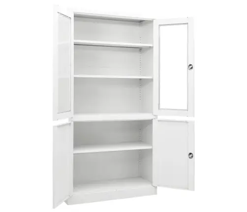 Biroja Skapis, 90X40X180 Cm, Balts, Tērauds Vidaxl