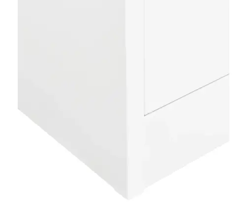 Biroja Skapis, 90X40X180 Cm, Balts, Tērauds Vidaxl