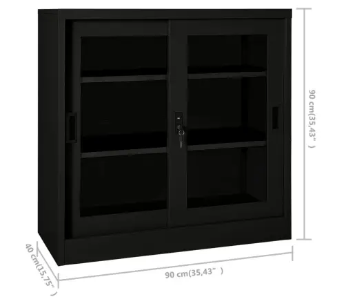 Liugustega Kapp, Must, 90 X 40 X 90 cm Teras