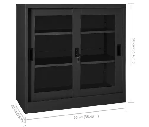 Liugustega Kapp, Antratsiit, 90 X 40 X 90 cm Teras