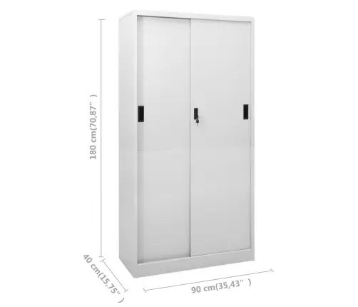 Kontorikapp Liuguksega, Helehall, 90 X 40 X 180 cm Teras