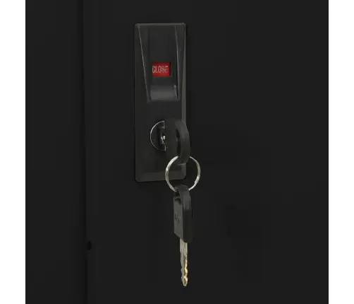 Biroja Skapis Ar Bīdāmām Durvīm, 90X40X180 Cm, Melns Tērauds Vidaxl