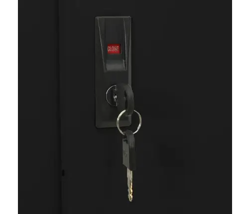 Biroja Skapis Ar Bīdāmām Durvīm, 90X40X180 Cm, Melns Tērauds Vidaxl