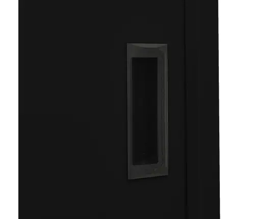 Biroja Skapis Ar Bīdāmām Durvīm, 90X40X180 Cm, Melns Tērauds Vidaxl