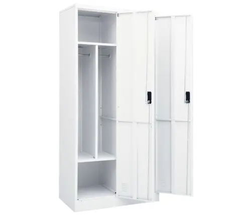 Skapis, 80X50X180 Cm, Balts, Tērauds Vidaxl