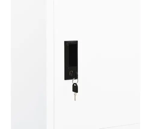 Skapis, 80X50X180 Cm, Balts, Tērauds Vidaxl