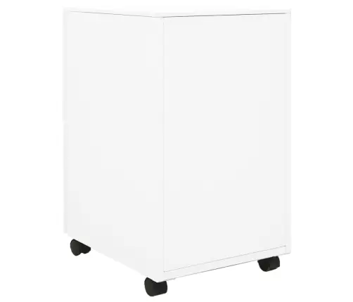 Failu Skapis Ar Riteņiem, Balts, 39X45X67 Cm, Tērauds Vidaxl