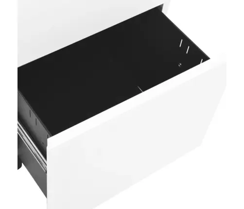 Failu Skapis Ar Riteņiem, Balts, 39X45X67 Cm, Tērauds Vidaxl