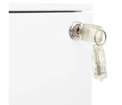 Failu Skapis Ar Riteņiem, Balts, 39X45X67 Cm, Tērauds Vidaxl