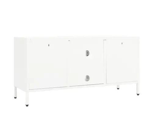 Tv Skapītis, Balts, 105X35X52 Cm, Tērauds Un Stikls Vidaxl Tv Skapītis, Balts, 105X35X52 Cm, Tērauds Un Stikls Vidaxl