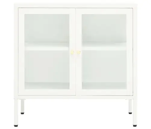 Kumode, Balta, 70X35X70 Cm, Tērauds Un Stikls Vidaxl Kumode, Balta, 70X35X70 Cm, Tērauds Un Stikls Vidaxl