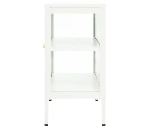 Kumode, Balta, 70X35X70 Cm, Tērauds Un Stikls Vidaxl Kumode, Balta, 70X35X70 Cm, Tērauds Un Stikls Vidaxl