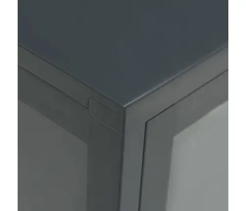 Kumode, Antracītpelēka, 105X35X70 Cm, Tērauds Un Stikls Vidaxl