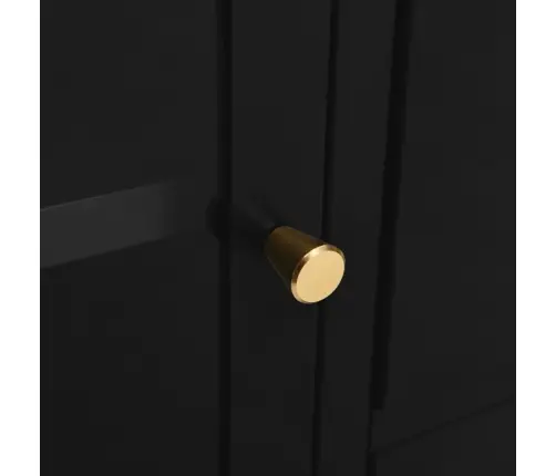 Kumode, Melna, 75X35X70 Cm, Tērauds Un Rūdīts Stikls Vidaxl