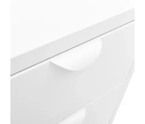 Kumode, Balta, 75X35X70 Cm, Tērauds Un Rūdīts Stikls Vidaxl