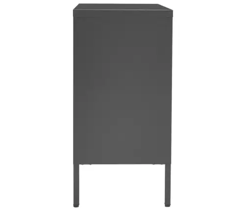 Šoninė Spintelė, Antracito, 75X35X70cm Plienas Ir Stiklas